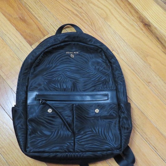 Michael Kors - Black Print Backpack NWOT - Picture 1 of 5